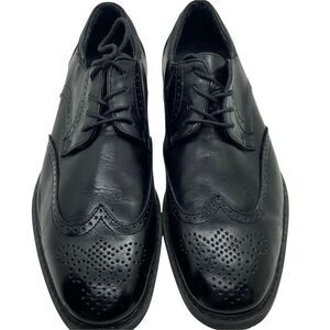 Joseph Abboud Oxford Dress Shoes Mens Black Leather Wingtip Lace Up Size 8.5 D